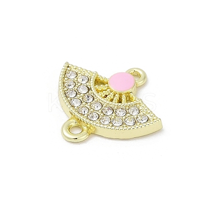 Alloy Rhinestone Fan Connector Charms PALLOY-R151-31G-01-1