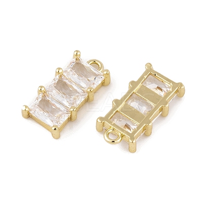 Brass Micro Pave Clear Cubic Zirconia Pendants LS-KK-L212-08G-1