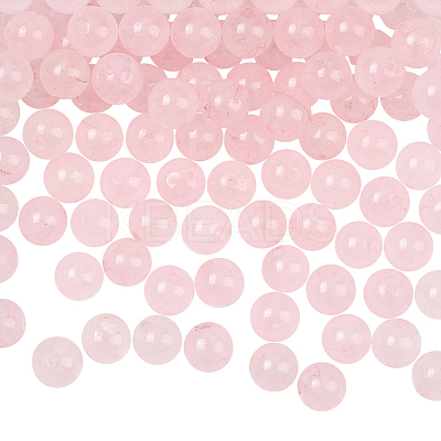 100Pcs Natural Rose Quartz Round Beads Strands G-SP0001-19C-1