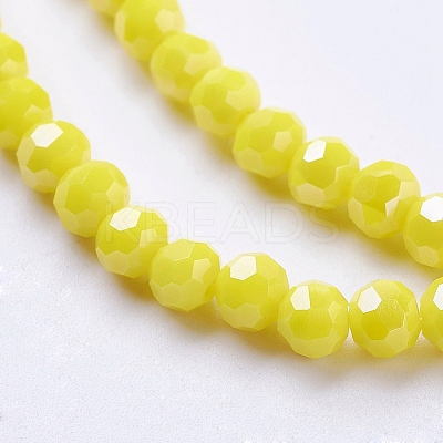 Electroplate Glass Beads Strands EGLA-R018-4mm-M-1