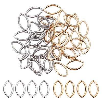 40Pcs 2 Colors 304 Stainless Steel Linking Rings STAS-UN0022-12-1