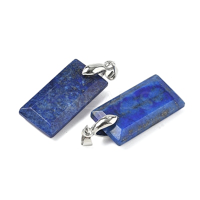 Dyed Natural Lapis Lazuli Faceted Pendants G-L623-03P-05-1