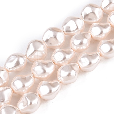 Transparent Spray Painted Glass Beads Strands GLAA-N001-31-1