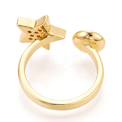 Star Brass Micro Pave Cubic Zirconia Cup Peg Ring Settings LS-KK-N274-06G-1