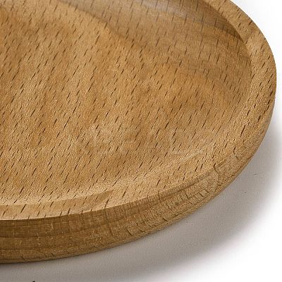 Wood Jewelry Plate Storage Tray WOOD-K010-02-1