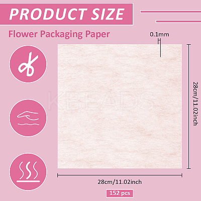 144 Sheets Flower Packaging Paper DIY-BC0016-57E-1