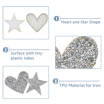 16Pcs 2 Style TPU Iron on/Sew on Clothing Patches PATC-HY0001-03-1