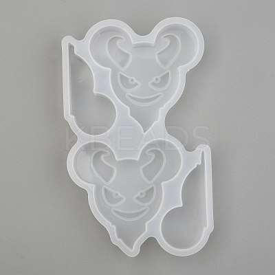 Demon Straw Topper Silicone Molds Decoration X-DIY-J003-10-1