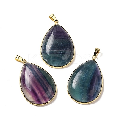 Natural Fluorite Pendants G-H285-04G-1
