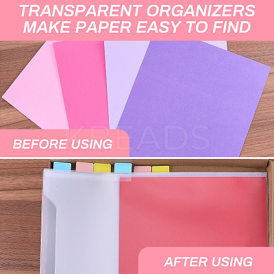 Plastic Stationery Storage Pockets AJEW-GF0009-32-1
