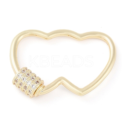 Rack Plating Brass Micro Pave Cubic Zirconia keychain Clasps KK-K374-03A-G-1