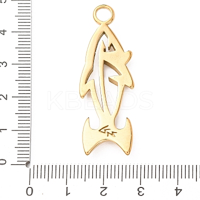 304 Stainless Steel Pendants LS-STAS-D129-13B-G-1