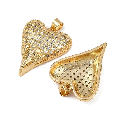 Brass Micro Pave Cubic Zirconia Pendants KK-I358-068G-06-1