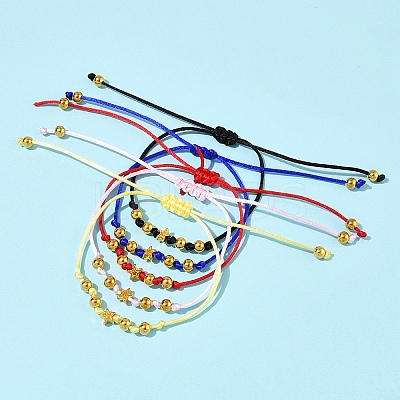5Pcs Nylon Thread Bracelets BJEW-FS00020-1