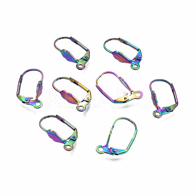304 Stainless Steel Leverback Earring Findings STAS-N098-005-1