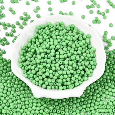 Opaque Baking Paint Glass Beads DGLA-T004-03Q-1