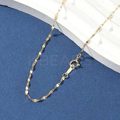 Brass Dapped Chain Necklaces for Women Men NJEW-Z068-11G-1