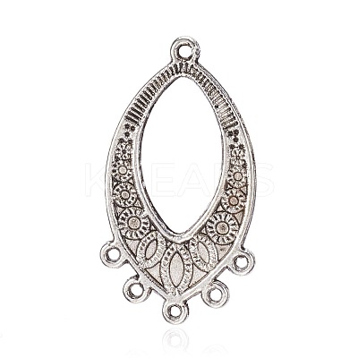Oval Tibetan Style Alloy Chandelier Links PALLOY-M167-16AS-1