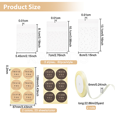 Dot Round Thank You Self-Adhesive Paper Gift Tag Stickers DIY-BC0006-31-1