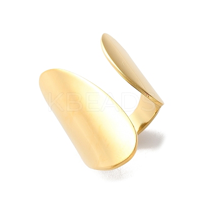 304 Stainless Steel Open Cuff Ring X-RJEW-Q775-01G-1