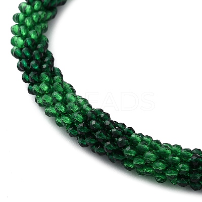 Glass Crochet Beaded Necklace NJEW-Z029-04D-1