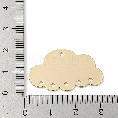 Rack Plating Brass Chandelier Component Links KK-K351-11G-1