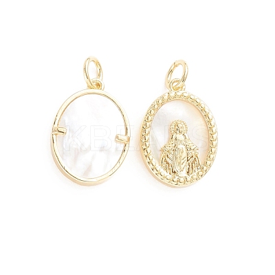 Religion Brass Pendants ZIRC-E164-46G-1