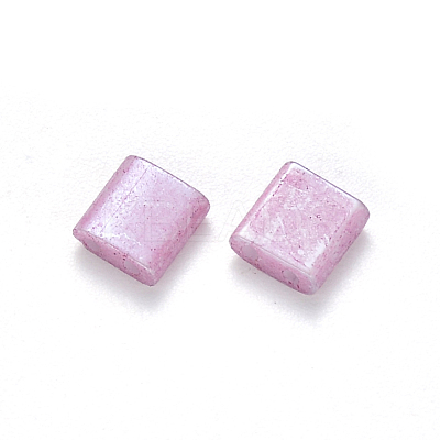 FGB 2-Hole Baking Paint Glass Seed Beads X-SEED-S031-L-599-1