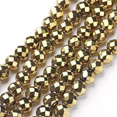 Non-Magnetic Synthetic Hematite Beads Strands G-G092-8mm-1-1