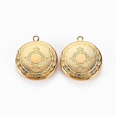 Brass Locket Pendants KK-S356-684-1