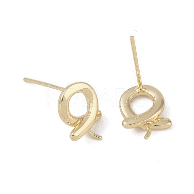 Brass Stud Earring Findings KK-G497-31G-1