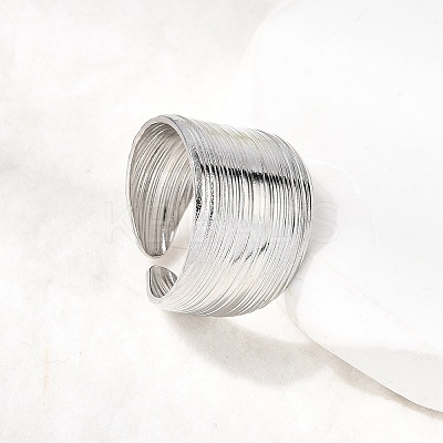 5Pcs 304 Stainless Steel Open Cuff Rings for Women RJEW-K313-08P-1