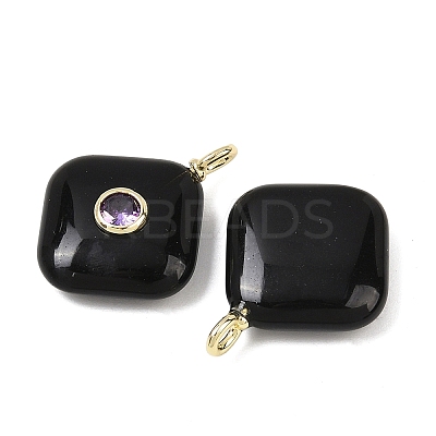 Natural Obsidian Pendants G-K372-05G-06-1