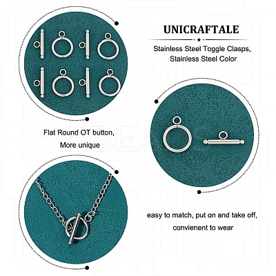 Tarnish Resistant 304 Stainless Steel Toggle Clasps X-STAS-K148-01P-1