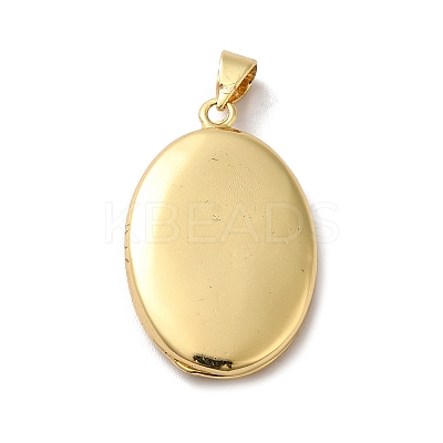 Eco-Friendly Rack Plating Brass Locket Pendants KK-F853-23G-1