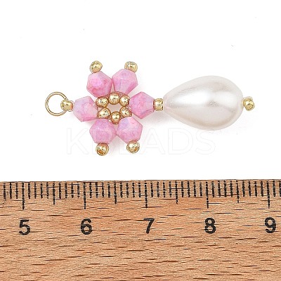 Electroplate Glass Pendants PALLOY-MZ01382-03-1