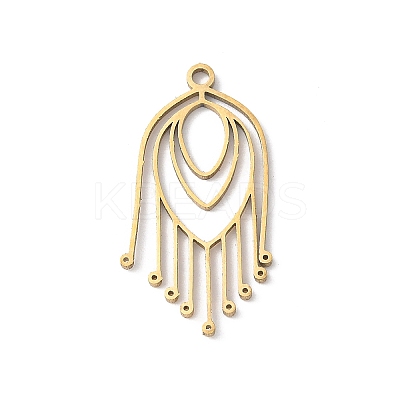 201 Stainless Steel Filigree Pendants STAS-K298-05G-1