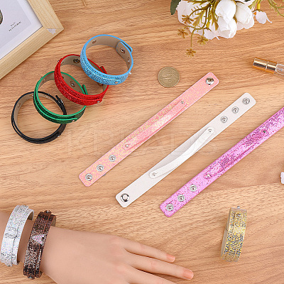 10Pcs 10 Colors PU Leather Cord Bracelets BJEW-CL0001-26-1