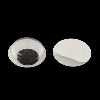 Black & White Plastic Wiggle Googly Eyes Buttons DIY Scrapbooking Crafts Toy Accessories with Label Paster on Back X-KY-S002B-15mm-1