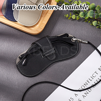 1Pc PU Leather Eyeglasses Strap with Bag AJEW-CN0002-62D-1