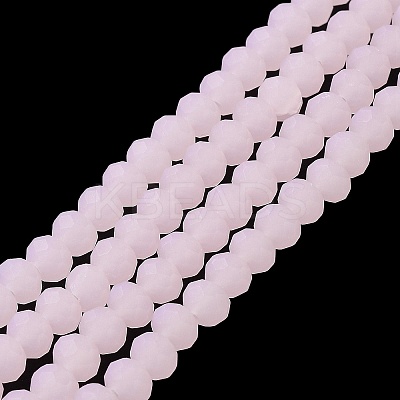 Imitation Jade Solid Color Glass Beads Strands EGLA-A034-J3mm-MD-M-1