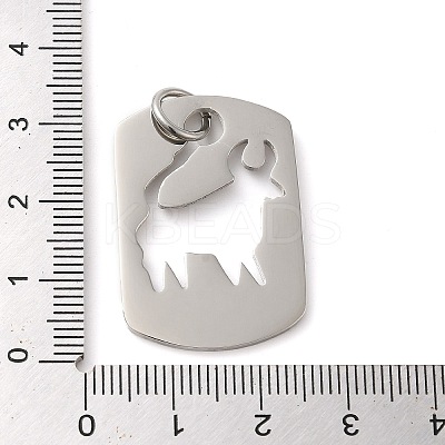 Non-Tarnish Hollow 304 Stainless Steel Pendants STAS-C086-04C-P-1