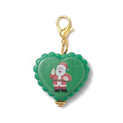 Christmas Printed Opaque Acrylic Pendant Decorations HJEW-JM04476-1