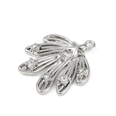 Brass Pave Clear Cubic Zirconia Pendants LS-KK-L238-30P-1