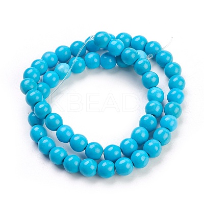 Synthetic Turquoise Beads Strands X-TURQ-G106-8mm-02F-1