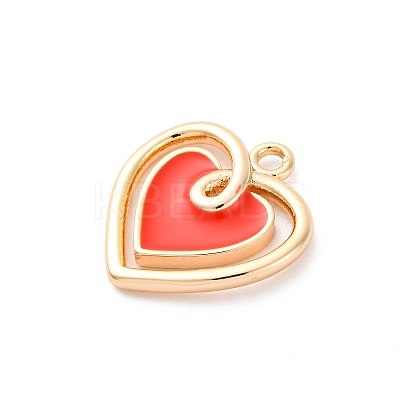 Brass Enamel Pendants KK-D360-22G-1