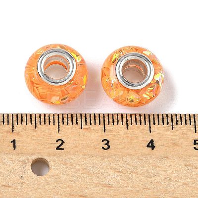 Transparent Resin Rondelle European Beads LS-RESI-S023-21-1
