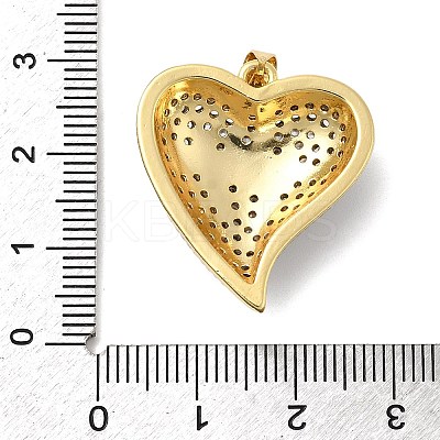 Brass Micro Pave Clear Cubic Zirconia Pendants KK-H519-14C-GP-1