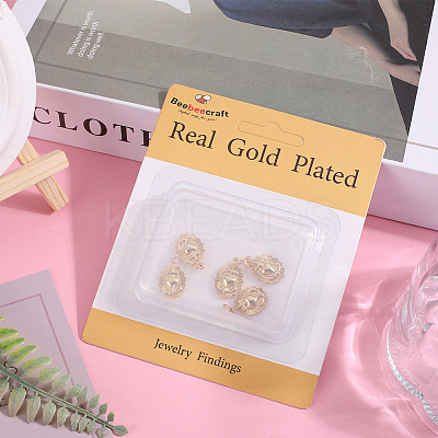 6Pcs Brass Pendants KK-BBC0009-54-1