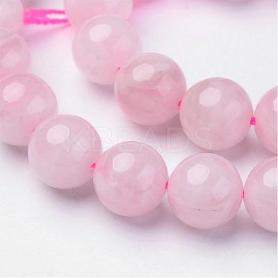 Pink Color Natural Madagascar Rose Quartz Beads Strands G-D809-21-10mm-1